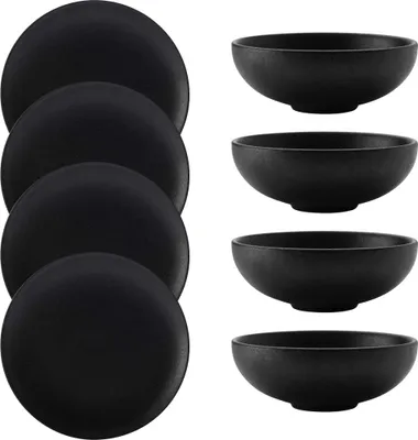 Produktbild von CAVIAR BLACK Dinner-Set 8-tlg., Keramik, in Geschenkbox