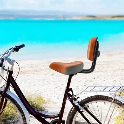 Image de Selle de vélo confortable - Avec dossier - Extra large - Ergonomique - Pour vélos de course - Unisexe - Verte