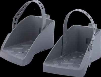 Produktbild von SP 1100232 POLISPORT Footrests + Straps Silver Boodie passend fuer