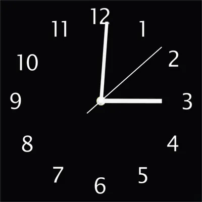 Produktbild von Wallario Design Wanduhr Schwarz aus Echtglas, Größe 30 x 30 cm