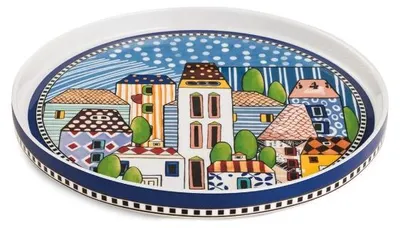 Immagine prodotto di EGAN Vassoio "Paese Mio" Blu Ø 24 cm