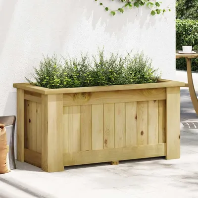 Image de vidaXL Lit surélevé 100 x 50 x 50 cm Bois de pin imprégné