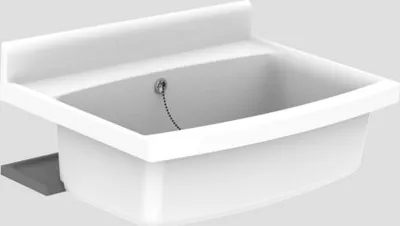 Produktbild von SANIT maxi Becken / Waschbecken / Ausgussbecken / Waschtisch mit Ü berlauf, weiß