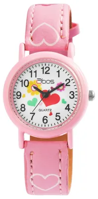 Produktbild von QBOS Kinder Armbanduhr Luca Luca, silberfarbig, Mineralglas