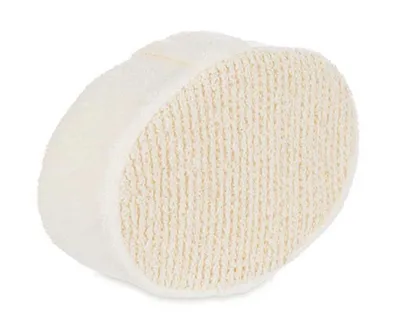 Produktbild von BADESCHWAMM mit Griff Oval 15x10x5cm Weiß-Beige Körperschwamm Duschschwamm Körper Schwamm 21