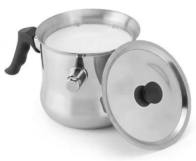 Melkkoker 1,5 L, 304 Edelstahl, mit Pfeifdeckel, hitzebeständiger Griff