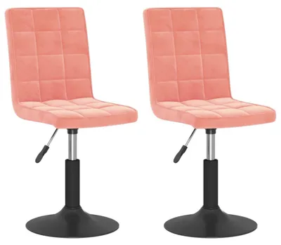 Produktbild von vidaXL Esszimmerstühle 2 Stk. Drehbar Rosa Samt