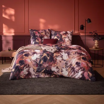 Produktbild von Estella Atelier Mako-Interlock-Jersey Bettwäsche Pia, 155x220 cm+80x80 cm, vino