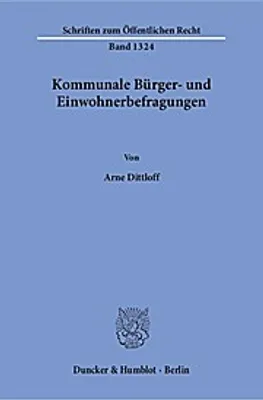 Produktbild von Kommunale Bürger- und Einwohnerbefragungen
