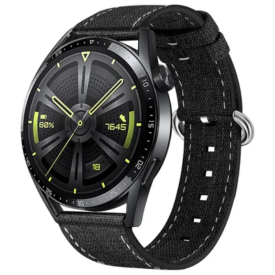 Produktbild von BStrap Denim Armband für Huawei Watch GT/GT2 46mm, black
