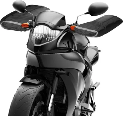 Produktbild von Famanu Motorradhandschuhe winddicht mit Plüschfutter und reflektierenden Streifen - Wasserdicht und warm für Fahrrad und Roller