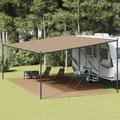 Zdjęcie produktu dla vidaXL Dywan namiotowy Taupe 400x800 cm HDPE