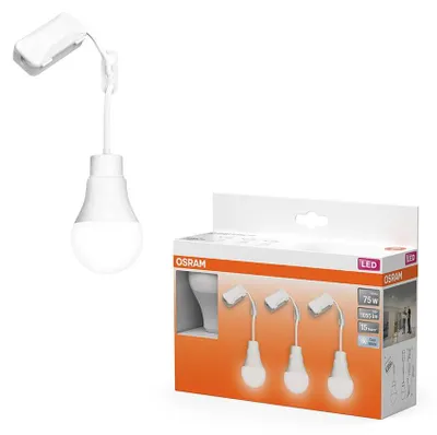 Produktbild von 3 x Osram LED A60 Birnen Renovierlampe 10W = 75W matt 1055lm Neutralweiß 4000K Steckklemme