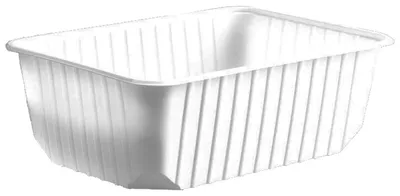 Produktbild von 250x Rechteckschalen weiß 1000 ml (PP)