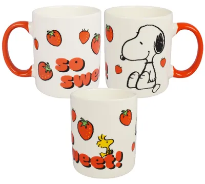 Snoopy Kaffeetasse Keramik weiß/rot 320 ml