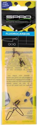 Produktbild von Spro Matt Black Leader Fluorocarbon - 2 Spinnvorfächer, Länge / Tragkraft:50cm - 80lbs - 36kg
