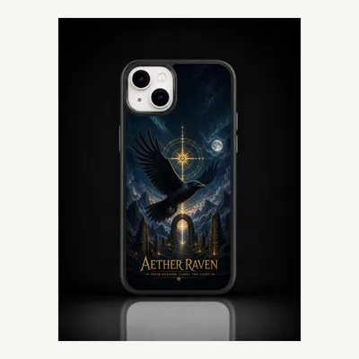 Imagen del producto de Funda para iPhone 14 Plus, carcasa protectora para teléfono móvil con diseño de cuervo – LUNØIR ©