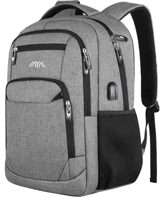 Immagine prodotto di Zaino per bambini, unisex, con scomparto per laptop da 15,6 pollici, colore grigio