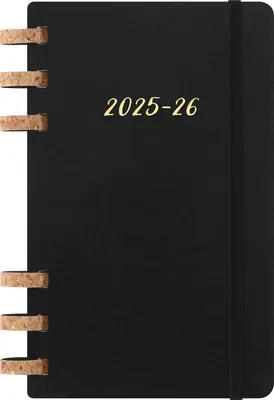 Produktbild von Moleskine 12 Monate Studienplaner mit Spiralbindung 2026, L/A5, Weicher Einband, Schwarz