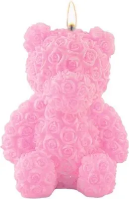 Immagine prodotto di candela profumata orsetto rosa chiaro 10cm