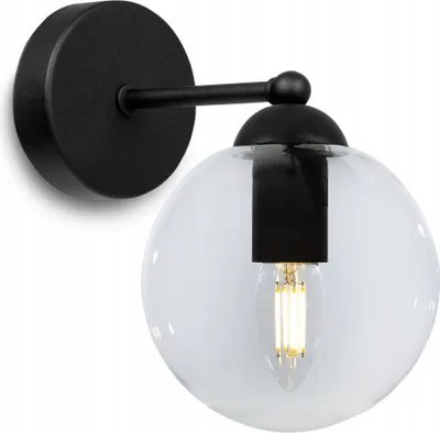 Imagen del producto de Lámpara de pared LED de diseño elegante, con forma de esfera de cristal