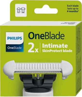 Produktbild von Philips Norelco OneBlade OneBlade QP229/52 2 x SkinProtect Klinge, Rasierklinge, 1 Kopf/Köpfe, Grün, Weiß, 4 Monat( e)