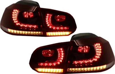 Immagine prodotto di Fanali posteriori Full LED per VW Golf 6 08-13 R20 Guarda dinamico girando Cherry Red