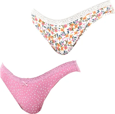 Produktbild von Janira Packung x 2 Damen-Mini-Coquettes-Baumwollhöschen JPB4