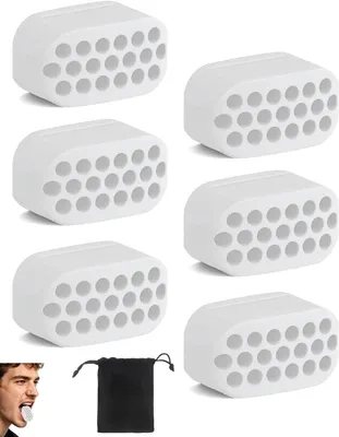 Produktbild von Kaaktrainer – Gesichtsmuskeltrainer – Gesichtsfirmung – Set mit 6 Stück – 6 Stück – Weiß
