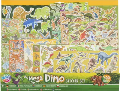 Immagine prodotto di Set di adesivi con dinosauri, 500 pezzi