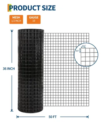 Obrázek produktu pro Drátěné pletivo, pozinkovaná ocel, velikost oky 12,7 mm, rozměry 0,9 x 15 metrů