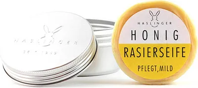 Produktbild von Haslinger Rasierseife HONIG mild und pflegend 60g in Schraubdose