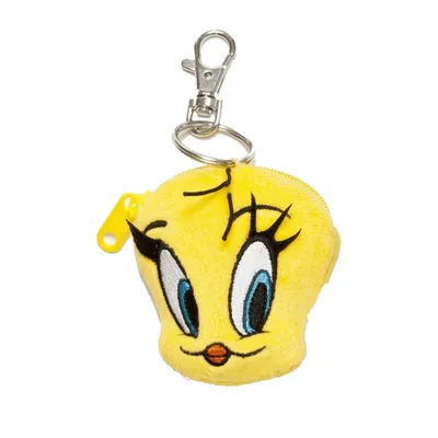 Image de Porte-monnaie en peluche Looney Tunes Tweety sur porte-clés