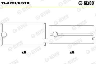 Produktbild von GLYCO 71-4221/6 STD Pleuellager für FIAT Series 300