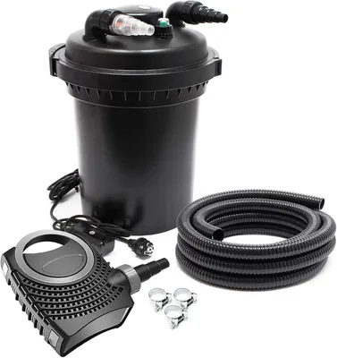 Produktbild von Set für Teichfilter – Druckfilter – Teichreinigung – Für Teiche bis zu 12.000 Liter – Mit 11W UV-C-Einheit