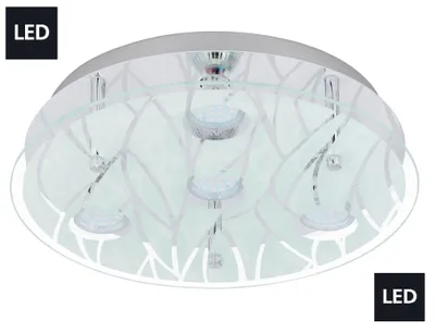 Imagen del producto de EGLO Farella, con 4 bombillas, tecnología LED, casquillo GU10, temperatura de color de 3000 K, flujo luminoso de 240 lm, grado de protección IP20