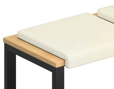 Produktbild von vidaXL Bankkissen 2 stk. Cord Creme Tiefe 35 cm