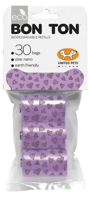 Immagine prodotto di Sacchetto sanitario United Pets Bon Ton Nano Dog Purple (3 x 10 pezzi)