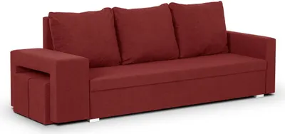 Produktbild von KomfortWelt24 3-Sitzer Sofa mit Schlaffunktion und Bettkasten - Praktischem Schlafsofa 232x85 cm DOTEX Rot