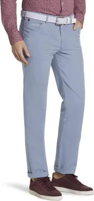 Produktbild von Meyer Baumwollhose Chicago blau gestreift