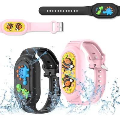 Produktbild von 2 wasserdichte Armbänder aus Silikon für Samsung Galaxy SmartTag 2, IP53, Schutz