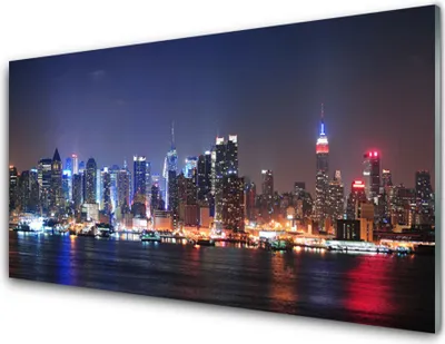 Produktbild von Acrylglasbilder 100x50 Wandbild Druck Großstadt Wolkenkratzer Gebäude