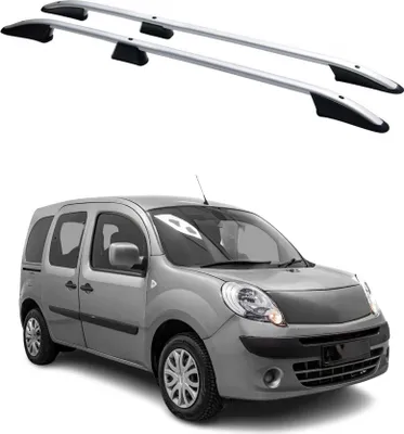 Image de Barres de toit longitudinales pour Renault Kangoo 2008-2021 L1 Alu Gris