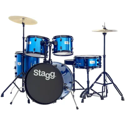 Imagen del producto de Batería con platillos Stagg TIM120B - Color: azul