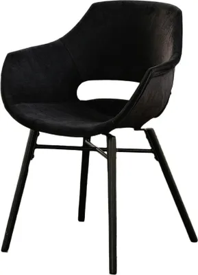 Produktbild von KAWOLA Stuhl ZAJA Esszimmerstuhl Velvet schwarz