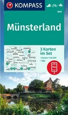 Produktbild von KOMPASS Wanderkarten-Set 849 Münsterland (3 Karten) 1:50.000
