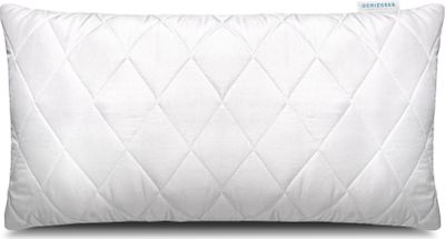 Schiesser Kopfkissen Hygge | recycelte Faserfüllung | höhenverstellbar |  | für Allergiker | schadstofffrei |  EU | 40x80 cm