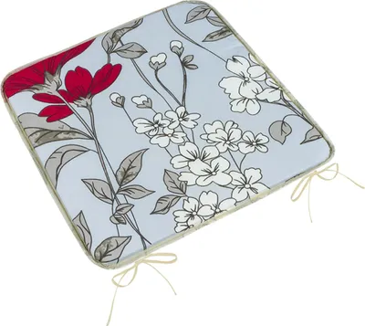 Produktbild von Sitzkissen Adele glatt - 40x40 cm - Scharlachrot, Grau, Beige