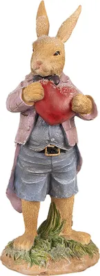 Zdjęcie produktu dla Clayre & Eef figurka królik 20 cm brązowy polyresin