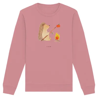 Produktbild von Mr. & Mrs. Panda Rundhals Pullover Igel Grillen Größe L - Canyon Pink - Geschenk, Lustige Sprüche, Sweatshirt, Baumwoll, Arbeitslos, Pulli, Motivation, Sweater, Spruch